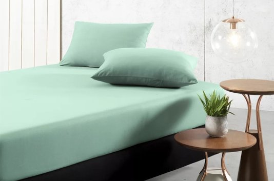 Lençol De Malha King Size Extra Liso 2,80 x 2,90  0013 Soft Verde Menta