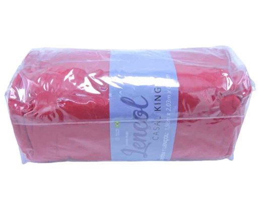 Lençol King Rubi Liso 01 Peça M32074 SBX Vermelho