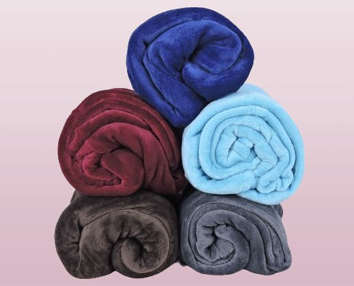 Manta Flannel Casal 1.80m X 2.00m 2180FL Texfine Vinho