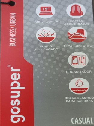 Mochila Adulto Business Urban Laptop Gosuper Preto Chumbo