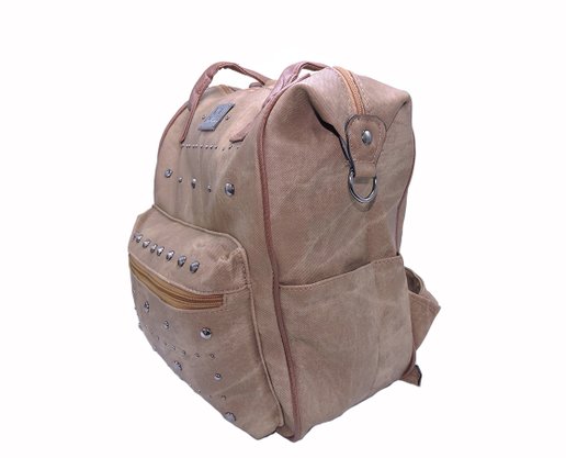 Mochila E Bolsa Feminina Adulto Sintético Com Tachas KL626 KL Main Damasco