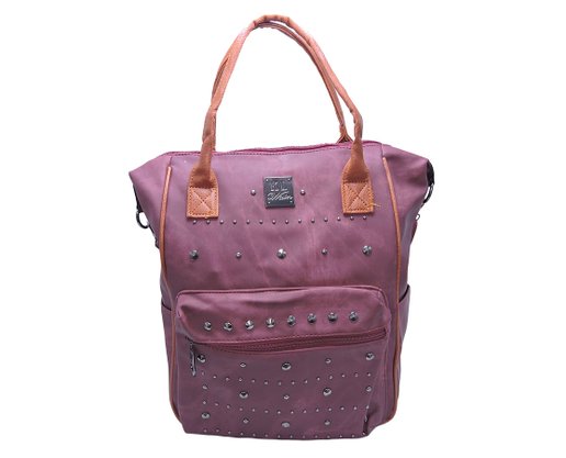 Mochila E Bolsa Feminina Adulto Sintético Com Tachas KL626 KL Main Vinho
