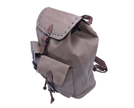 Mochila Feminina Adulto Sintético Com Bolsos Frontais X-6065 CH&LR Marrom e Canela