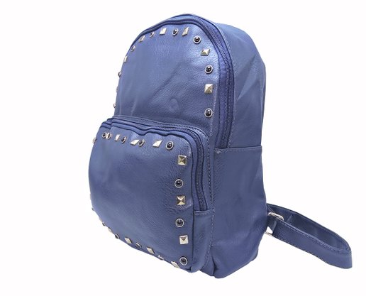 Mochila Feminina Adulto Sintético Com Detalhe De Tachas KL300 CH&LR Marinho
