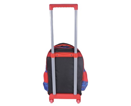Mochila Infantil Com Rodinhas Burning Rider BUR30V00201 Gosuper Vermelho e Azul