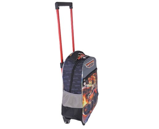Mochila Infantil Com Rodinhas Tema Monster Truck BUR30V00410 Gosuper Cinza Escuro
