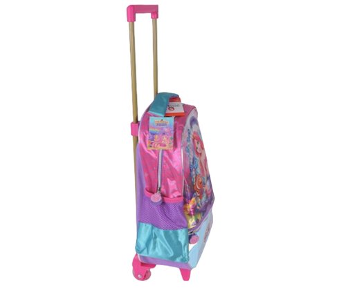 Mochila Infantil Com Rodinhas Tema Sereia BEP30V00603 Gosuper Rosa