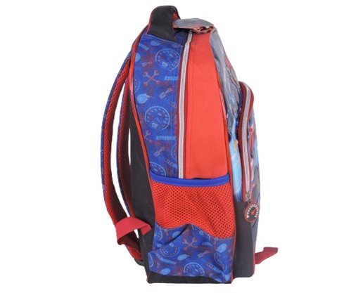 Mochila Infantil Tema Burning Rider BUR30C00201 Gosuper Vermelho e Azul