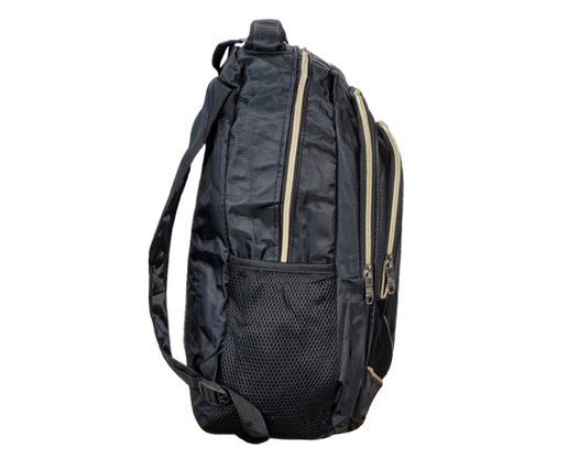 Mochila Unissex Adulto Alça Reforçada CHL7073 CHL Preto e Dourado