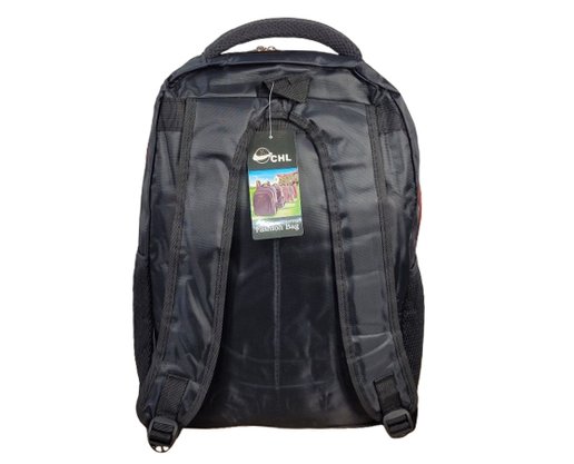 Mochila Unissex Adulto Alça Reforçada CHL7073 CHL Preto e Vermelho