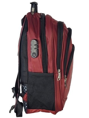 Mochila Unissex Adulto Sintética A1805 Kimtino Bordo