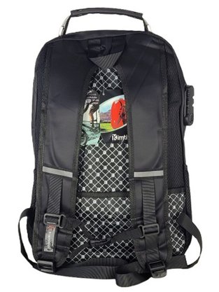 Mochila Unissex Adulto Sintética A1805 Kimtino Preto