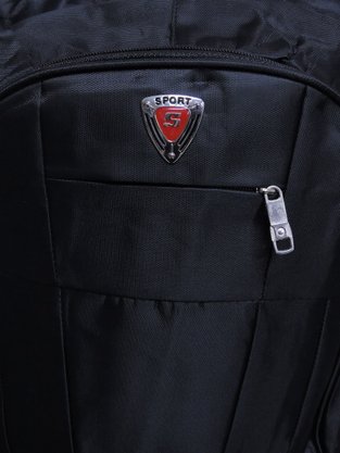 Mochila Unissex Adulto Sintético Com Detalhe De Recorte Frontal Sport Preto