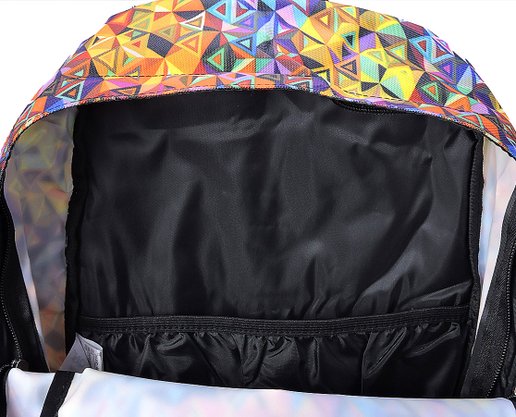 Mochila Unissex Sabrina Print MOU105 Tryon Preto e Colorido