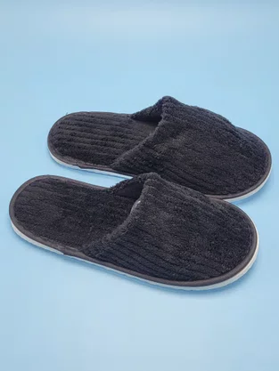 Pantufa Canelada Feminino Adulto PT10 Taiyang Preto