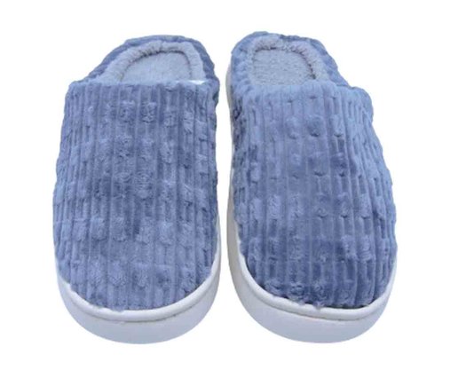 Pantufa Canelada Unissex Adulto QF-126 Center Azul