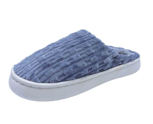 Pantufa Canelada Unissex Adulto QF-126 Center Azul