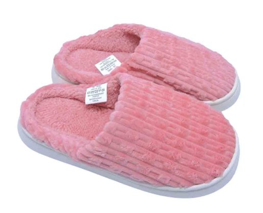 Pantufa Canelada Unissex Adulto QF-126 Center Rosa
