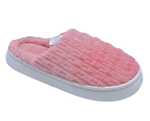 Pantufa Canelada Unissex Adulto QF-126 Center Rosa