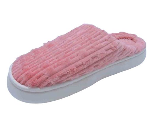 Pantufa Canelada Unissex Adulto QF-126 Center Rosa