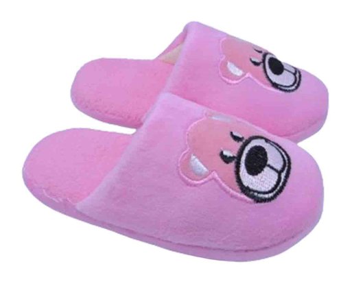 Pantufa Peluciada Unissex Infantil Bordada H13771 Center Rosa