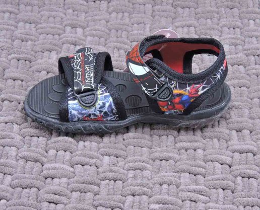 Papete Masculina Infantil Estampa Homem Aranha com Led 03 Crik Preto