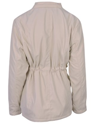 Parka De Sarja Feminino Adulto Com Capuz 66.09.0038 Mosaico Bege