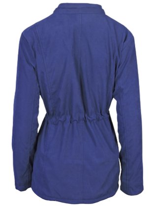 Parka De Sarja Feminino Adulto Com Capuz 66.09.0038 Mosaico Marinho