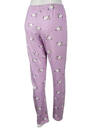 Pijama Feminino Adulto Em Suede Estampado 9200 Kanto Dos Sonhos Lilás