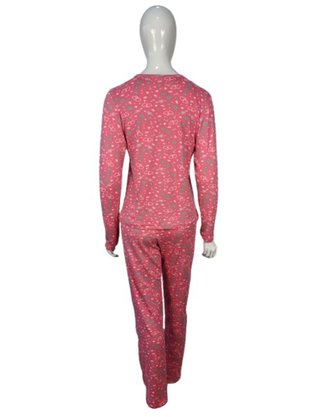 Pijama Feminino Adulto Em Suede Estampado 9200 Kanto Dos Sonhos Rosa