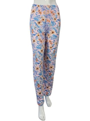 Pijama Feminino Adulto Em Suede Estampado 9200 Kanto Dos Sonhos Rosa e Azul