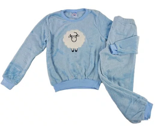 Pijama Fleece Feminino Juvenil 10-14 5809 Kanto Dos Sonhos Azul Claro