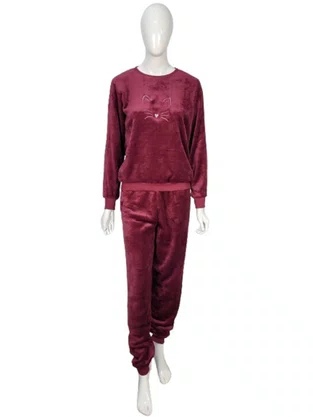 Pijama Fleece Feminino Adulto 5808 kanto Dos Sonhos Bordô