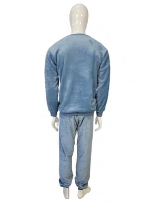 Pijama Fleece Masculino Adulto 5810 Kanto Dos Sonhos Azul Claro