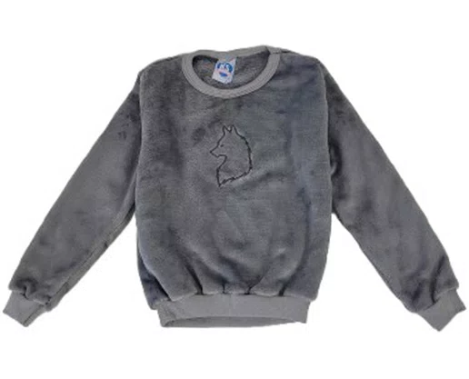 Pijama Fleece Masculino Juvenil  10-16 5811 Kanto Dos Sonhos Chumbo