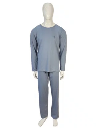 Pijama Masculino Adulto 100% Algodão 5629 Kanto Dos Sonhos Cinza