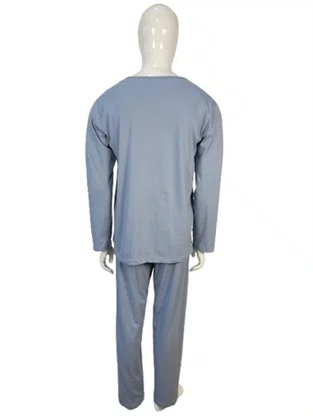 Pijama Masculino Adulto 100% Algodão 5629 Kanto Dos Sonhos Cinza