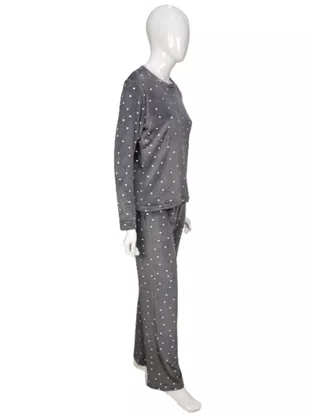 Pijama Plush Feminino Adulto 5815 kanto Dos Sonhos Chumbo
