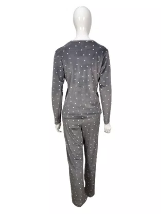 Pijama Plush Feminino Adulto 5815 kanto Dos Sonhos Chumbo