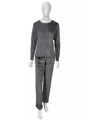 Pijama Plush Feminino Adulto 5815 kanto Dos Sonhos Chumbo