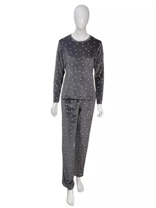 Pijama Plush Feminino Adulto 5815 kanto Dos Sonhos Chumbo