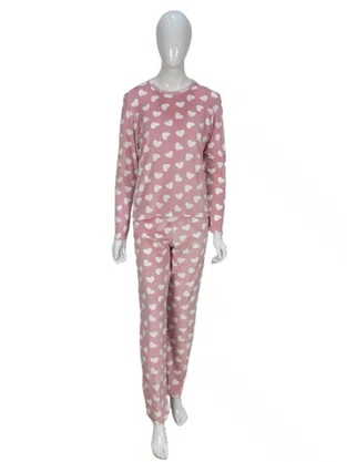 Pijama Plush Feminino Adulto 5815 Kanto Dos Sonhos Rosa e Branco