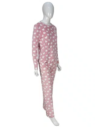 Pijama Plush Feminino Adulto 5815 Kanto Dos Sonhos Rosa e Branco