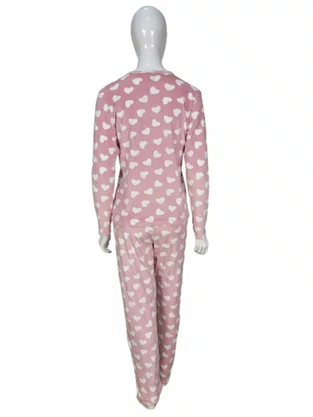 Pijama Plush Feminino Adulto 5815 Kanto Dos Sonhos Rosa e Branco