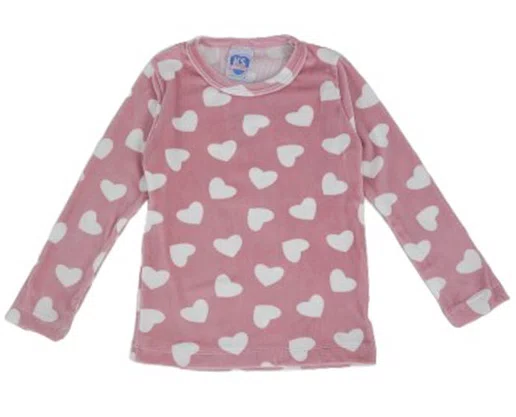 Pijama Plush Feminino Infantil 4-8 5816 Kanto dos Sonhos Rosa e Branco