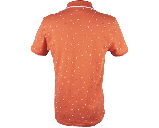 Camisa Polo Masculina Adulto Manga Curta Estampa Pássaros 1000071387 Malwee Laranja