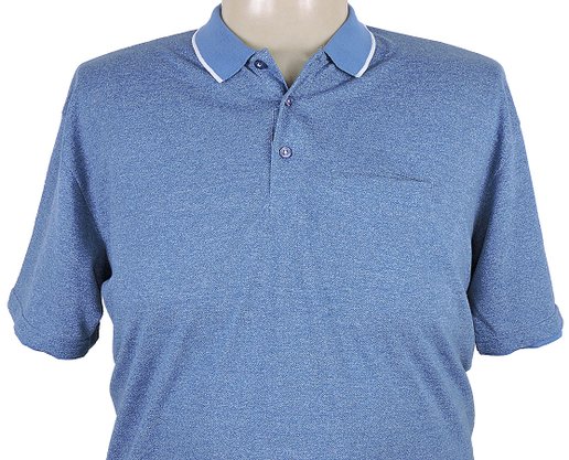 Camisa Polo Masculina Manga Curta Tamanho Especial PMI-104 Code Blue Azul