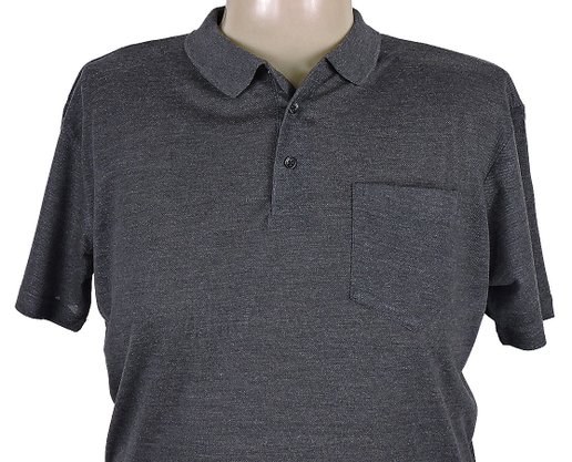 Camisa Polo Masculina Manga Curta Tamanho Especial PMI-102 Code Blue Cinza Escuro