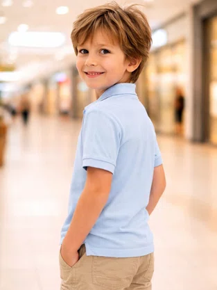 Polo Tradicional Infantil Masculina 1000064995 Malwee Azul