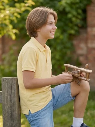 Polo Tradicional Juvenil Masculina 1000064995 Malwee Amarelo